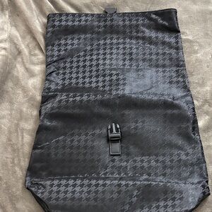 Elegant Black Houndstooth Men's Backpack